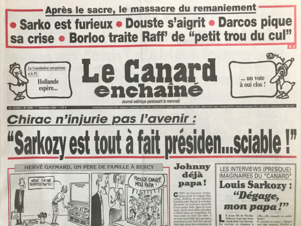 N° 4388 du Canard Enchaîné -  1 Décembre 2004