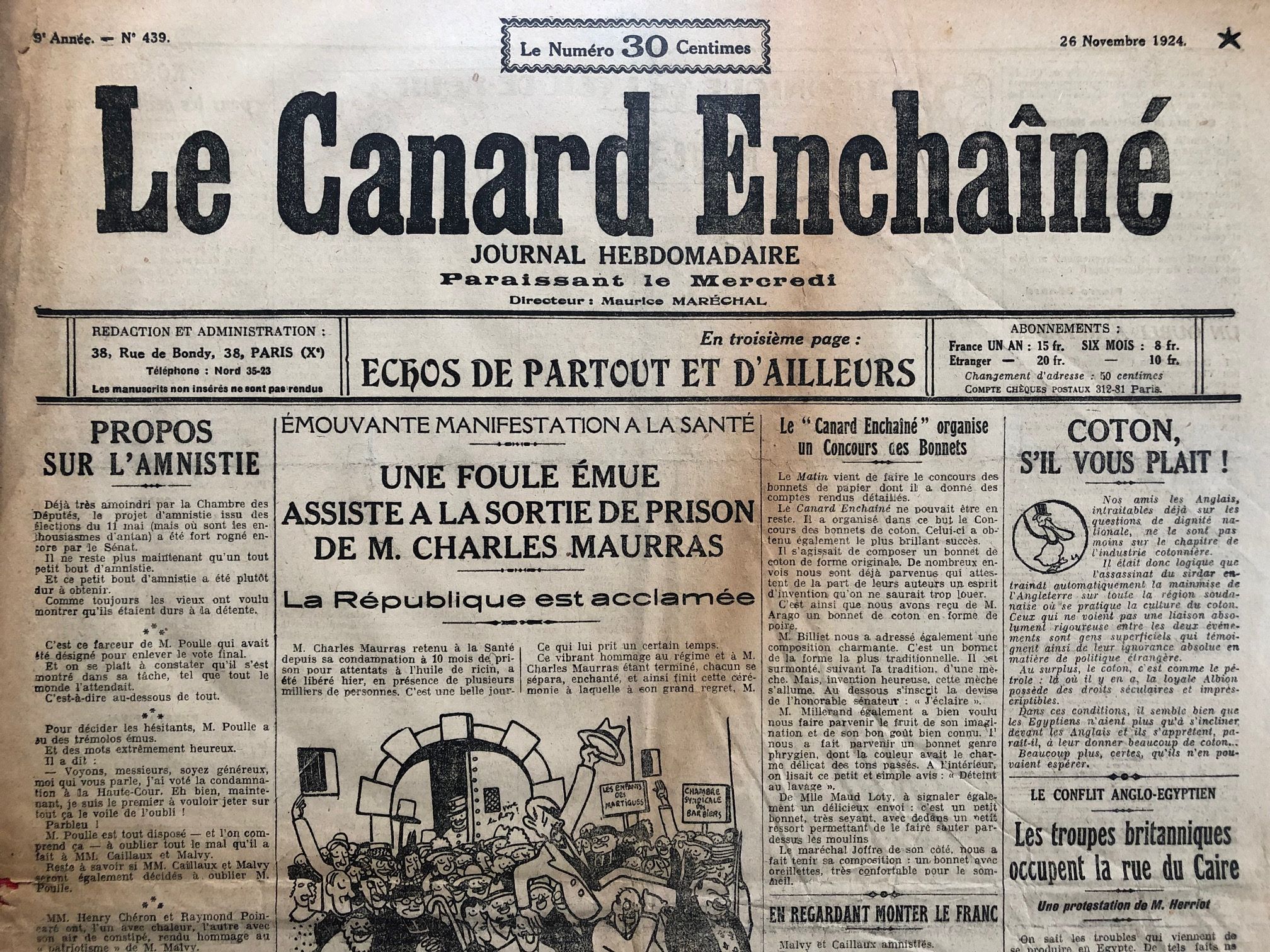 Couac ! | Acheter un Canard | Vente d'Anciens Journaux du Canard Enchaîné. Des Journaux Satiriques de Collection, Historiques & Authentiques de 1916 à 2004 ! | 439