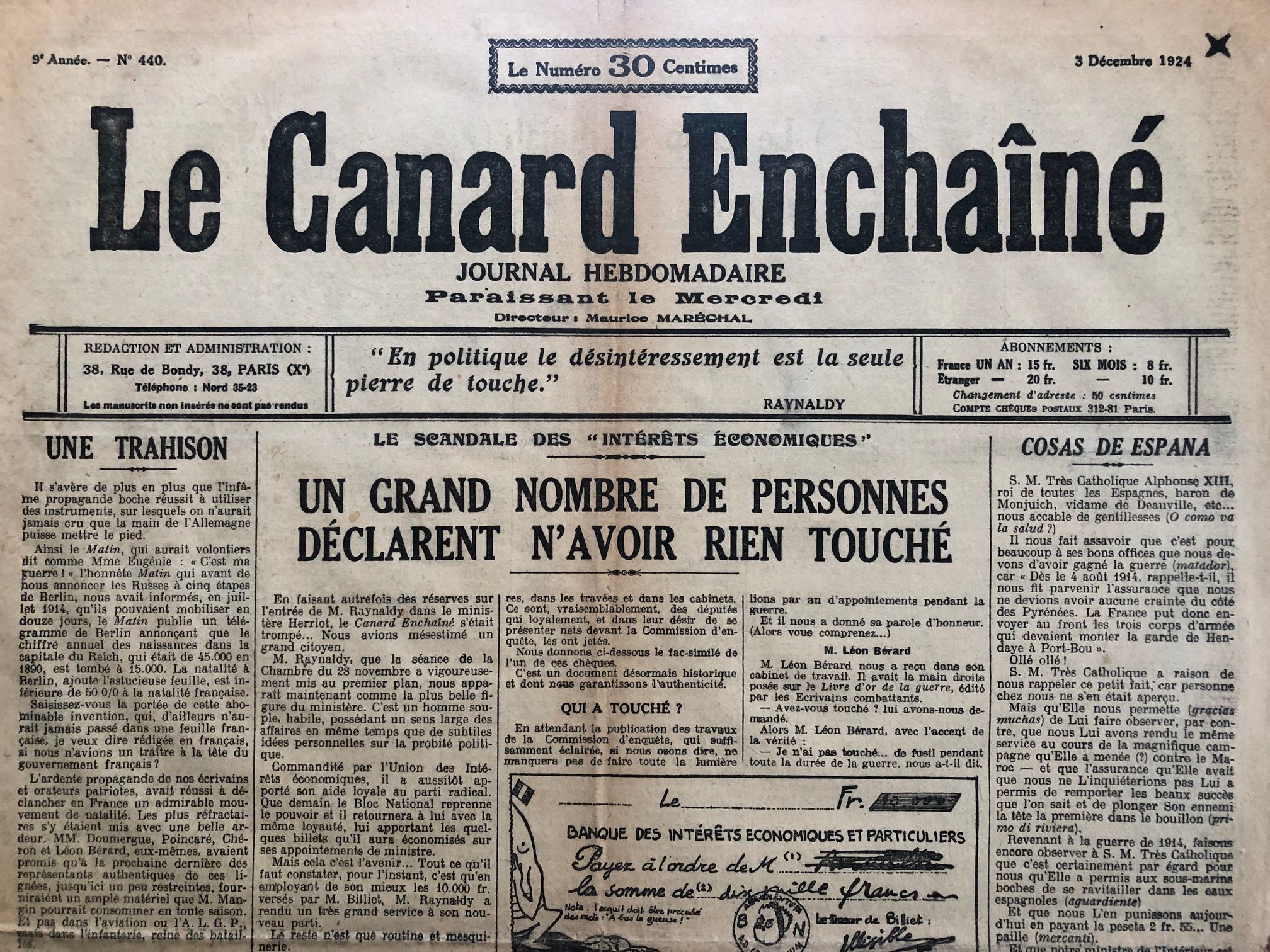 Couac ! | Acheter un Canard | Vente d'Anciens Journaux du Canard Enchaîné. Des Journaux Satiriques de Collection, Historiques & Authentiques de 1916 à 2004 ! | 440 2