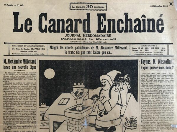 N° 443 du Canard Enchaîné -  24 Décembre 1924
