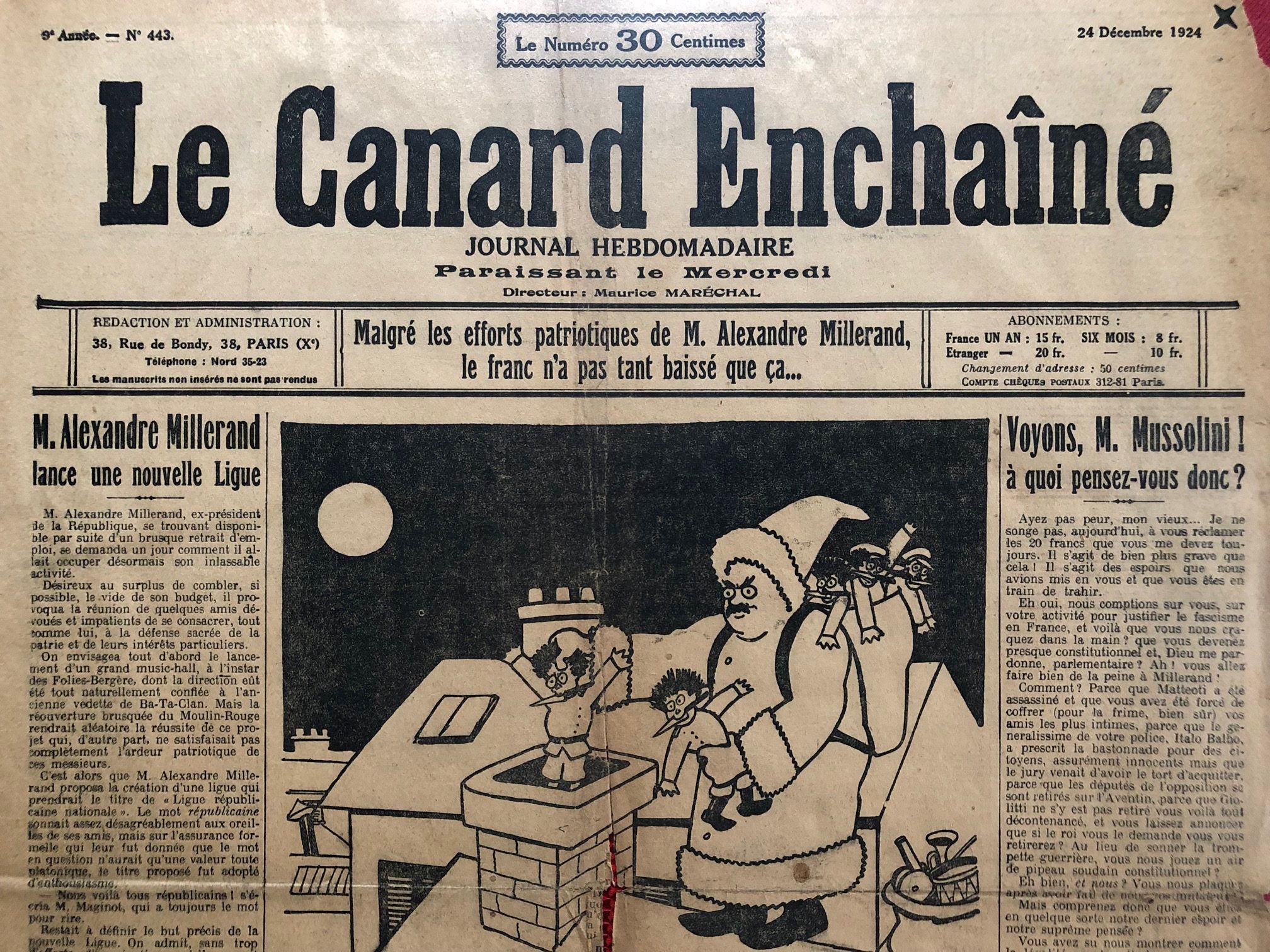 Couac ! | Acheter un Canard | Vente d'Anciens Journaux du Canard Enchaîné. Des Journaux Satiriques de Collection, Historiques & Authentiques de 1916 à 2004 ! | 443