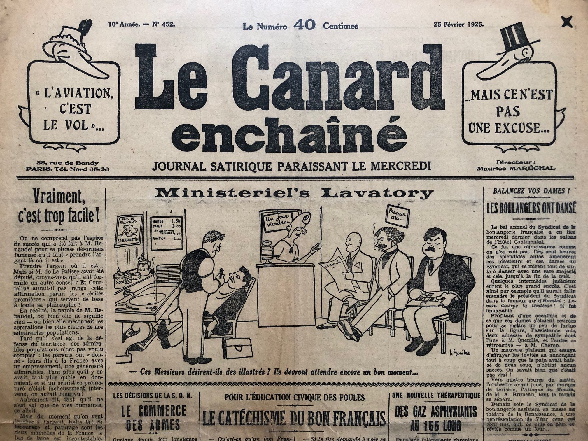 Couac ! | Acheter un Canard | Vente d'Anciens Journaux du Canard Enchaîné. Des Journaux Satiriques de Collection, Historiques & Authentiques de 1916 à 2004 ! | 452