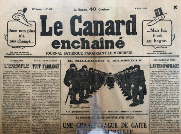 N° 453 du Canard Enchaîné -  4 Mars 1925