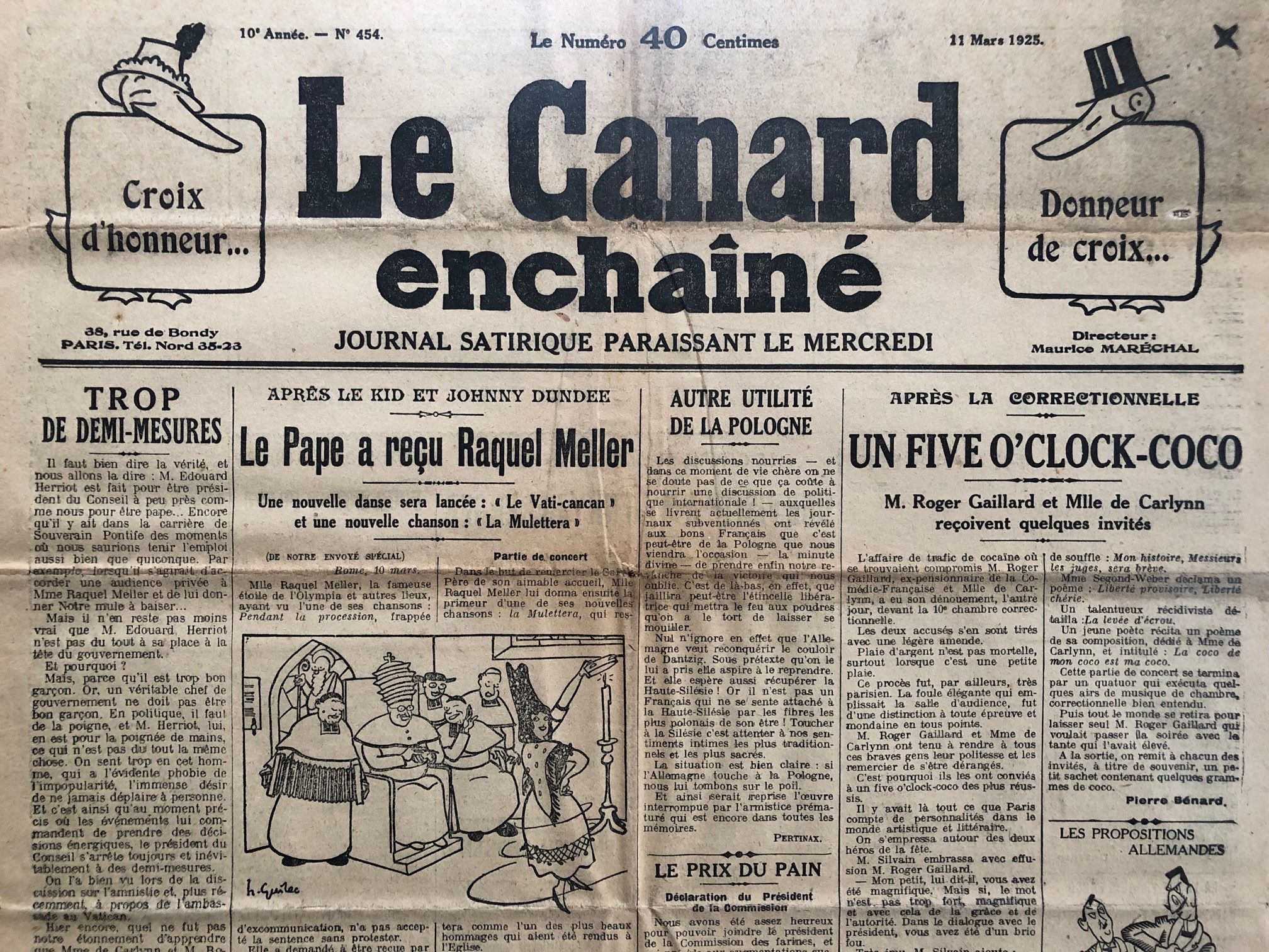 Couac ! | Acheter un Canard | Vente d'Anciens Journaux du Canard Enchaîné. Des Journaux Satiriques de Collection, Historiques & Authentiques de 1916 à 2004 ! | 454