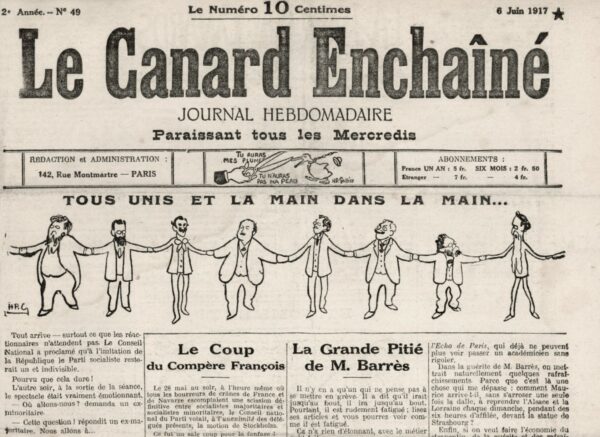 N° 49 du Canard Enchaîné -  6 Juin 1917
