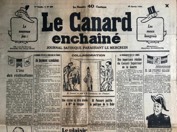 N° 499 du Canard Enchaîné -  20 Janvier 1926
