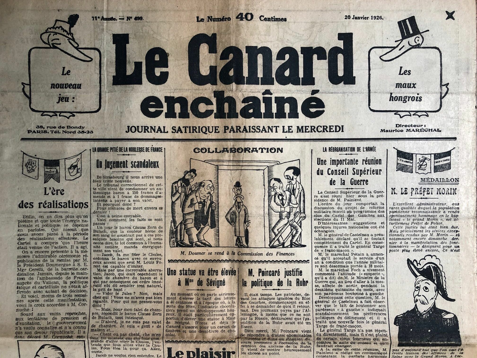 Couac ! | Acheter un Canard | Vente d'Anciens Journaux du Canard Enchaîné. Des Journaux Satiriques de Collection, Historiques & Authentiques de 1916 à 2004 ! | 499 rotated