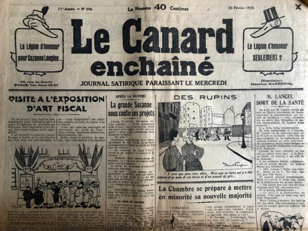 N° 504 du Canard Enchaîné -  24 Février 1926
