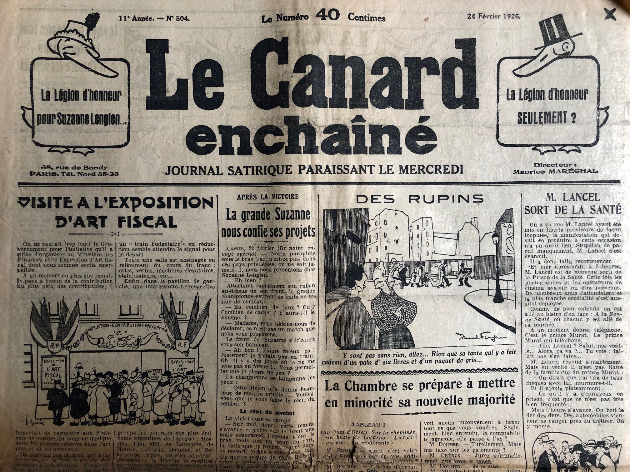 Couac ! | Acheter un Canard | Vente d'Anciens Journaux du Canard Enchaîné. Des Journaux Satiriques de Collection, Historiques & Authentiques de 1916 à 2004 ! | 504