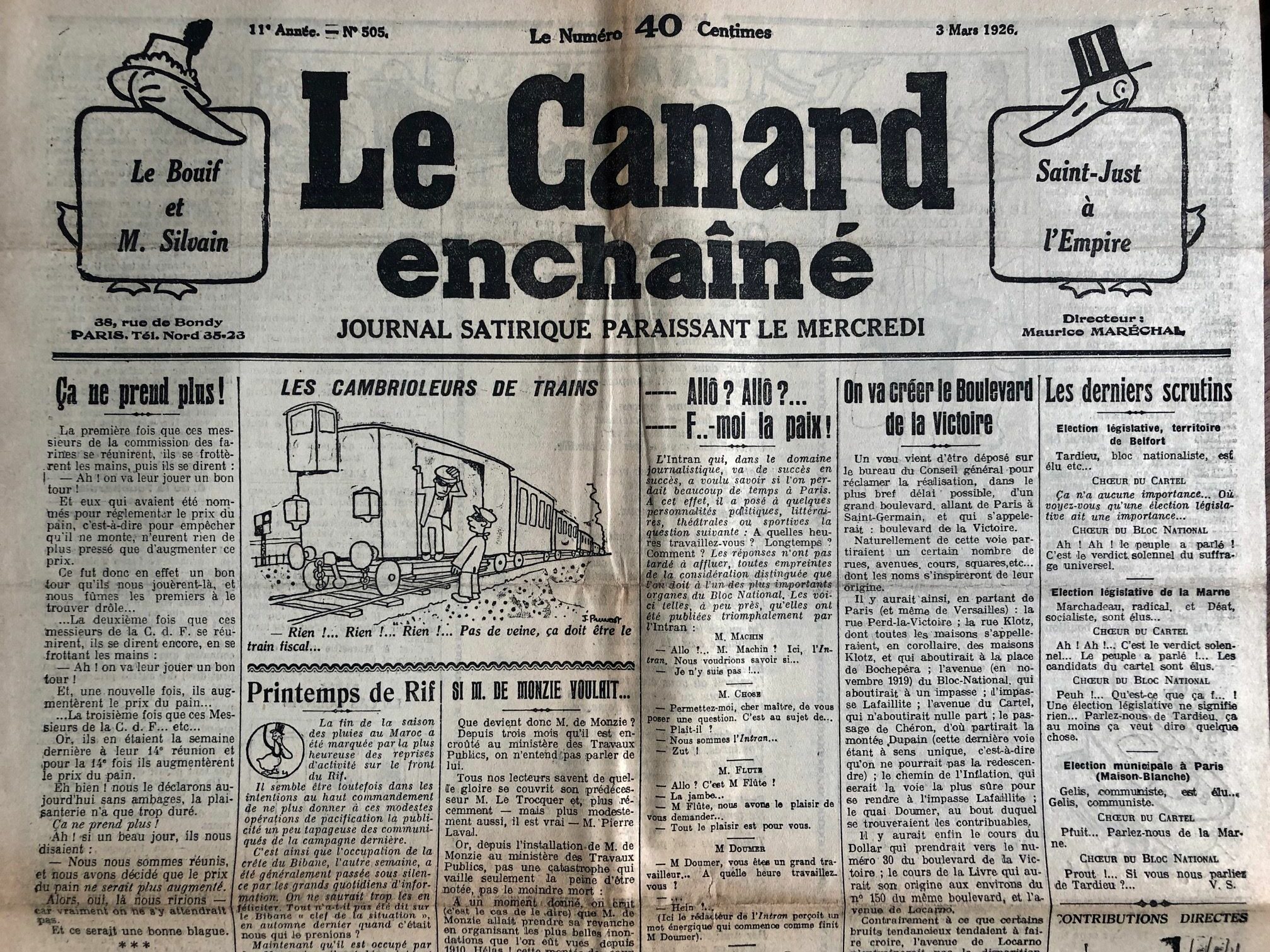 Couac ! | Acheter un Canard | Vente d'Anciens Journaux du Canard Enchaîné. Des Journaux Satiriques de Collection, Historiques & Authentiques de 1916 à 2004 ! | 505 rotated