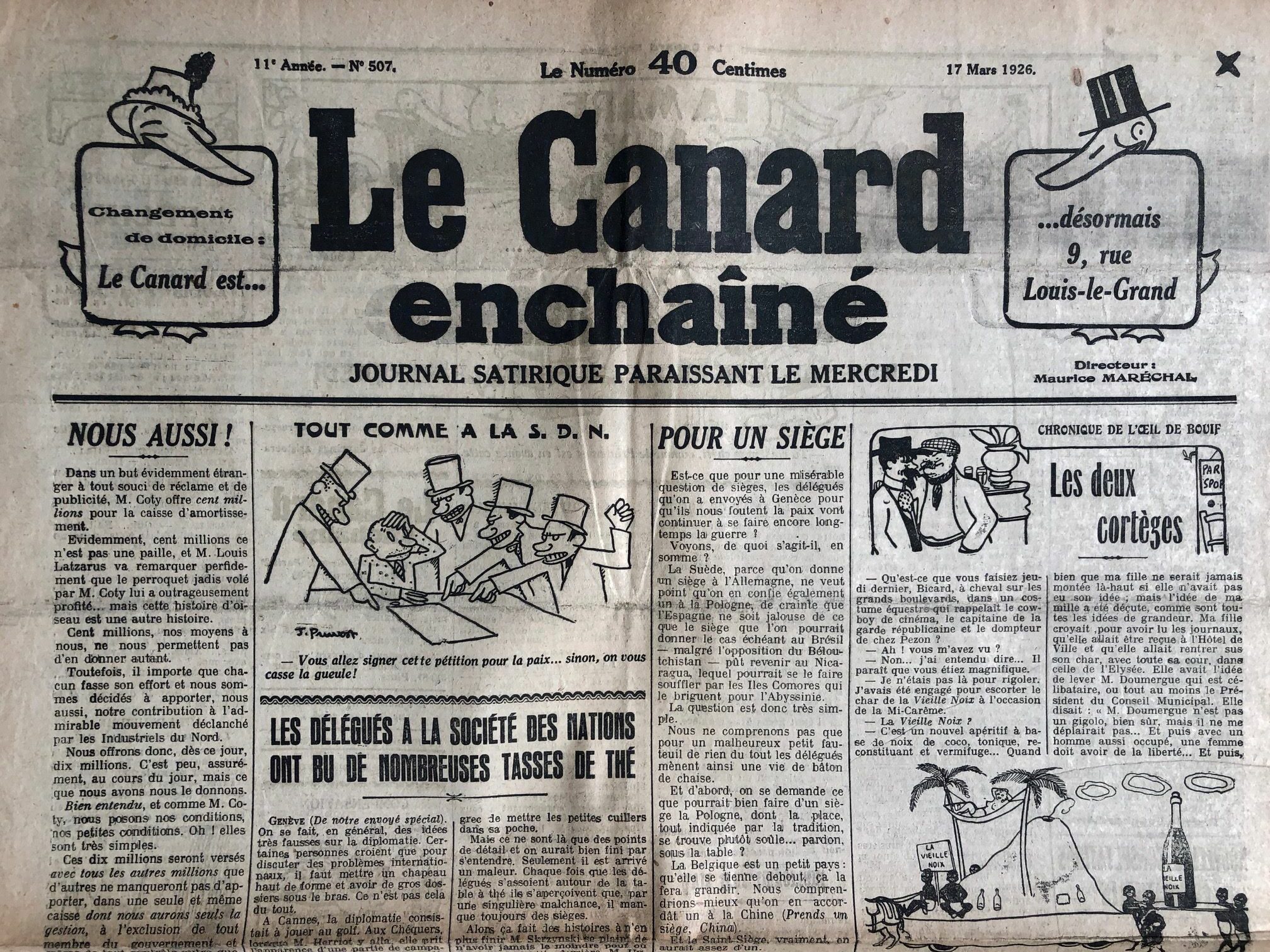 Couac ! | Acheter un Canard | Vente d'Anciens Journaux du Canard Enchaîné. Des Journaux Satiriques de Collection, Historiques & Authentiques de 1916 à 2004 ! | 507 rotated