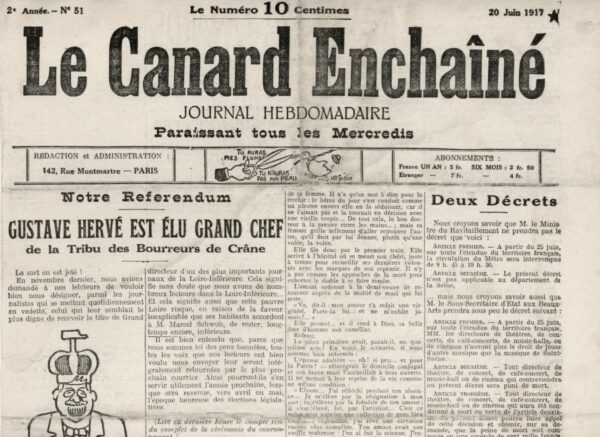 N° 51 du Canard Enchaîné -  20 Juin 1917