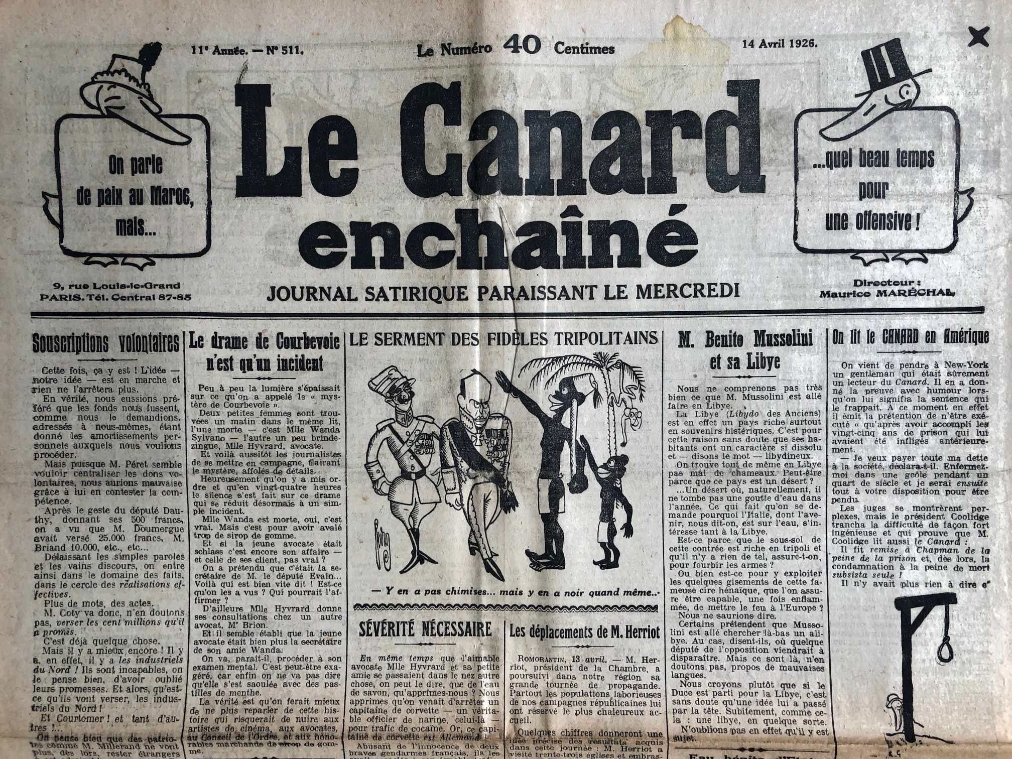 Couac ! | Acheter un Canard | Vente d'Anciens Journaux du Canard Enchaîné. Des Journaux Satiriques de Collection, Historiques & Authentiques de 1916 à 2004 ! | 511 rotated