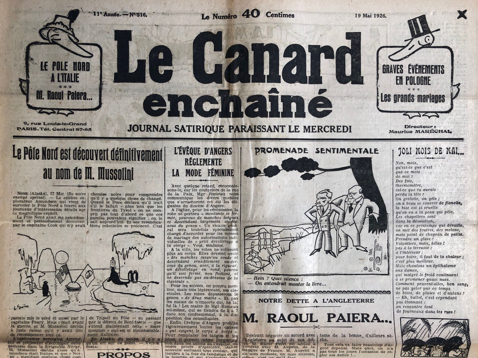Couac ! | Acheter un Canard | Vente d'Anciens Journaux du Canard Enchaîné. Des Journaux Satiriques de Collection, Historiques & Authentiques de 1916 à 2004 ! | 516