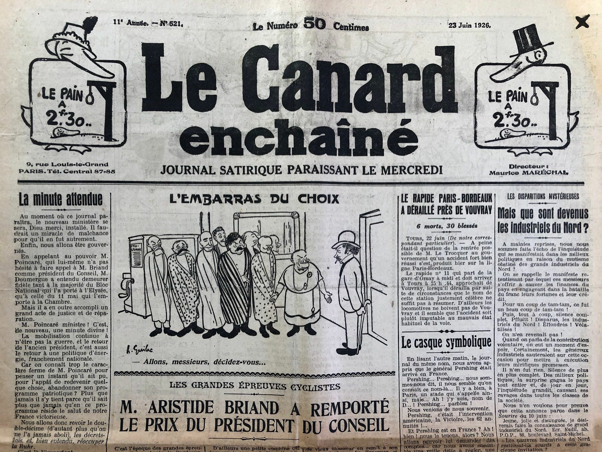 Couac ! | Acheter un Canard | Vente d'Anciens Journaux du Canard Enchaîné. Des Journaux Satiriques de Collection, Historiques & Authentiques de 1916 à 2004 ! | 521 rotated