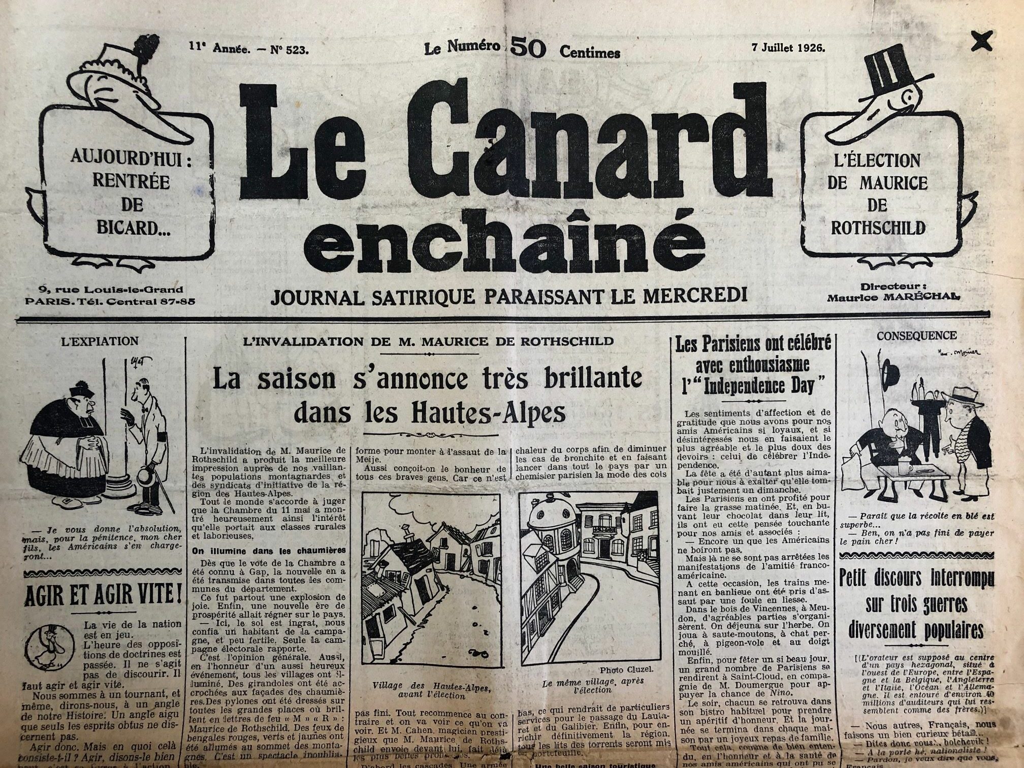 Couac ! | Acheter un Canard | Vente d'Anciens Journaux du Canard Enchaîné. Des Journaux Satiriques de Collection, Historiques & Authentiques de 1916 à 2004 ! | 523 rotated