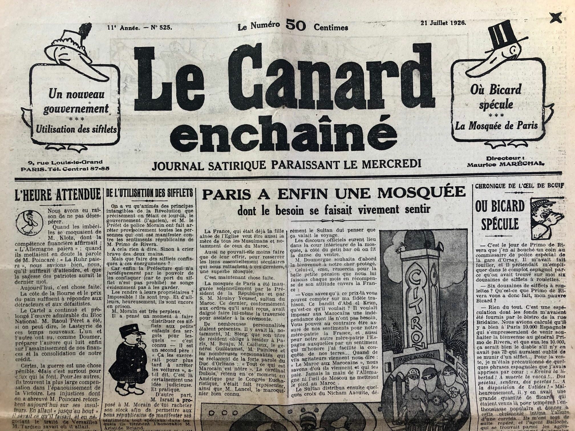 Couac ! | Acheter un Canard | Vente d'Anciens Journaux du Canard Enchaîné. Des Journaux Satiriques de Collection, Historiques & Authentiques de 1916 à 2004 ! | 525 rotated