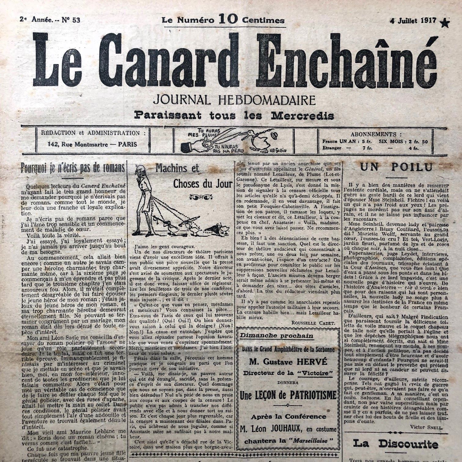 Couac ! | Acheter un Canard | Vente d'Anciens Journaux du Canard Enchaîné. Des Journaux Satiriques de Collection, Historiques & Authentiques de 1916 à 2005 ! | 53 5