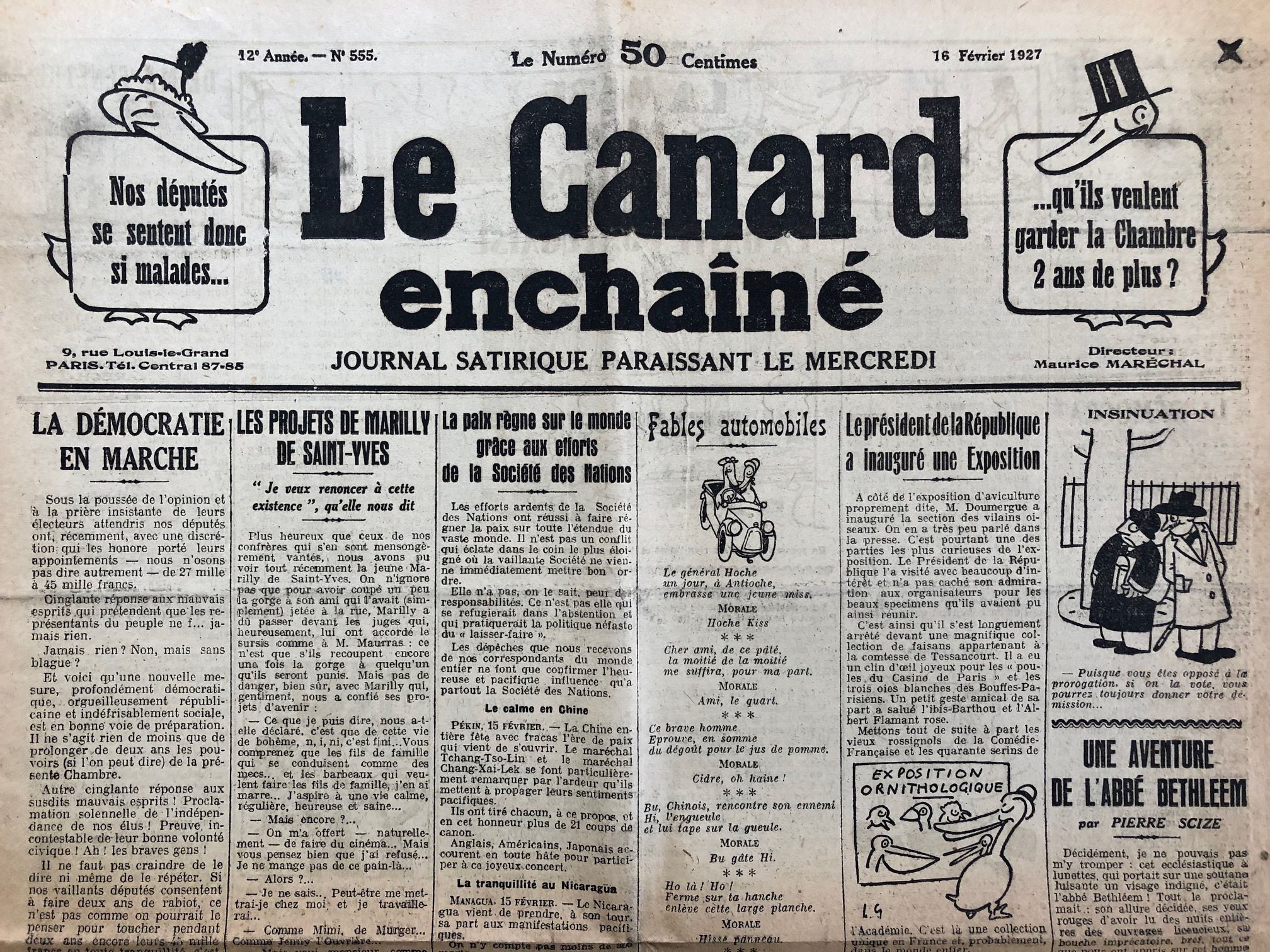 Couac ! | Acheter un Canard | Vente d'Anciens Journaux du Canard Enchaîné. Des Journaux Satiriques de Collection, Historiques & Authentiques de 1916 à 2004 ! | 555