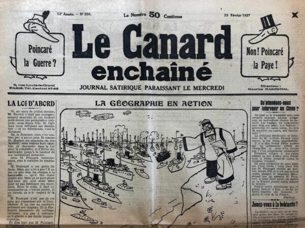 N° 556 du Canard Enchaîné -  23 Février 1927