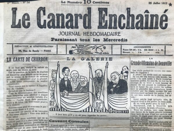 N° 56 du Canard Enchaîné -  25 Juillet 1917