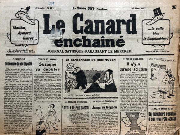 N° 561 du Canard Enchaîné -  30 Mars 1927