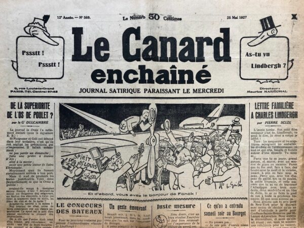N° 569 du Canard Enchaîné -  25 Mai 1927