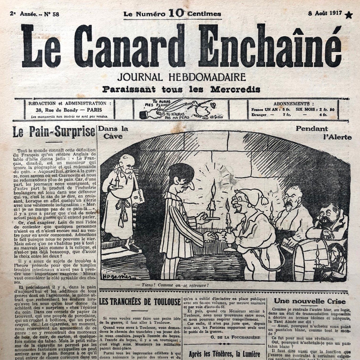Couac ! | Acheter un Canard | Vente d'Anciens Journaux du Canard Enchaîné. Des Journaux Satiriques de Collection, Historiques & Authentiques de 1916 à 2005 ! | 58 4