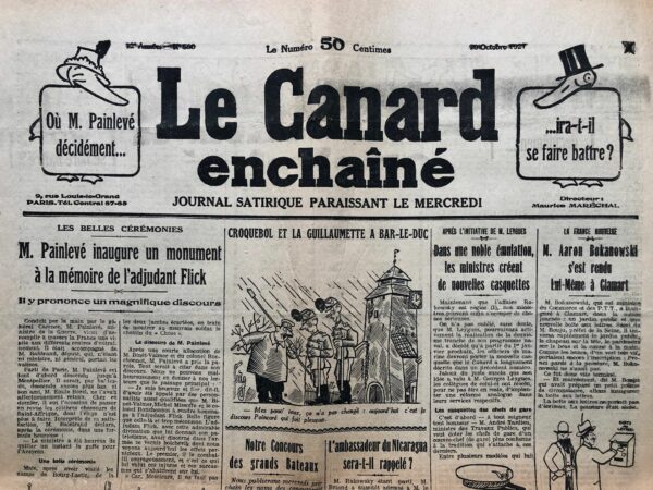 N° 590 du Canard Enchaîné -  19 Octobre 1927