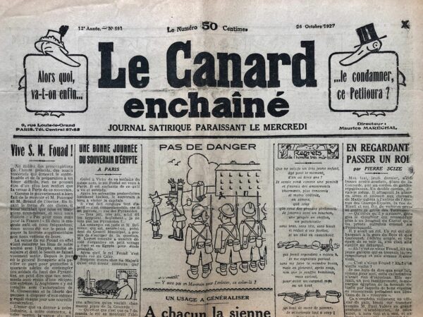 N° 591 du Canard Enchaîné -  26 Octobre 1927