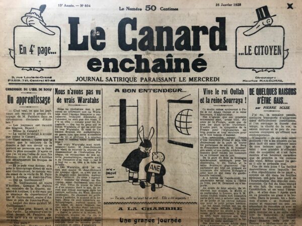 N° 604 du Canard Enchaîné -  25 Janvier 1928