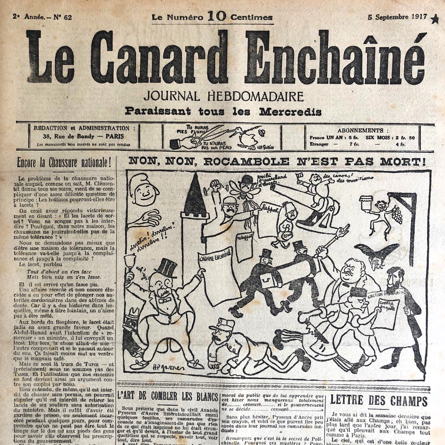 Couac ! | Acheter un Canard | Vente d'Anciens Journaux du Canard Enchaîné. Des Journaux Satiriques de Collection, Historiques & Authentiques de 1916 à 2005 ! | 62 4