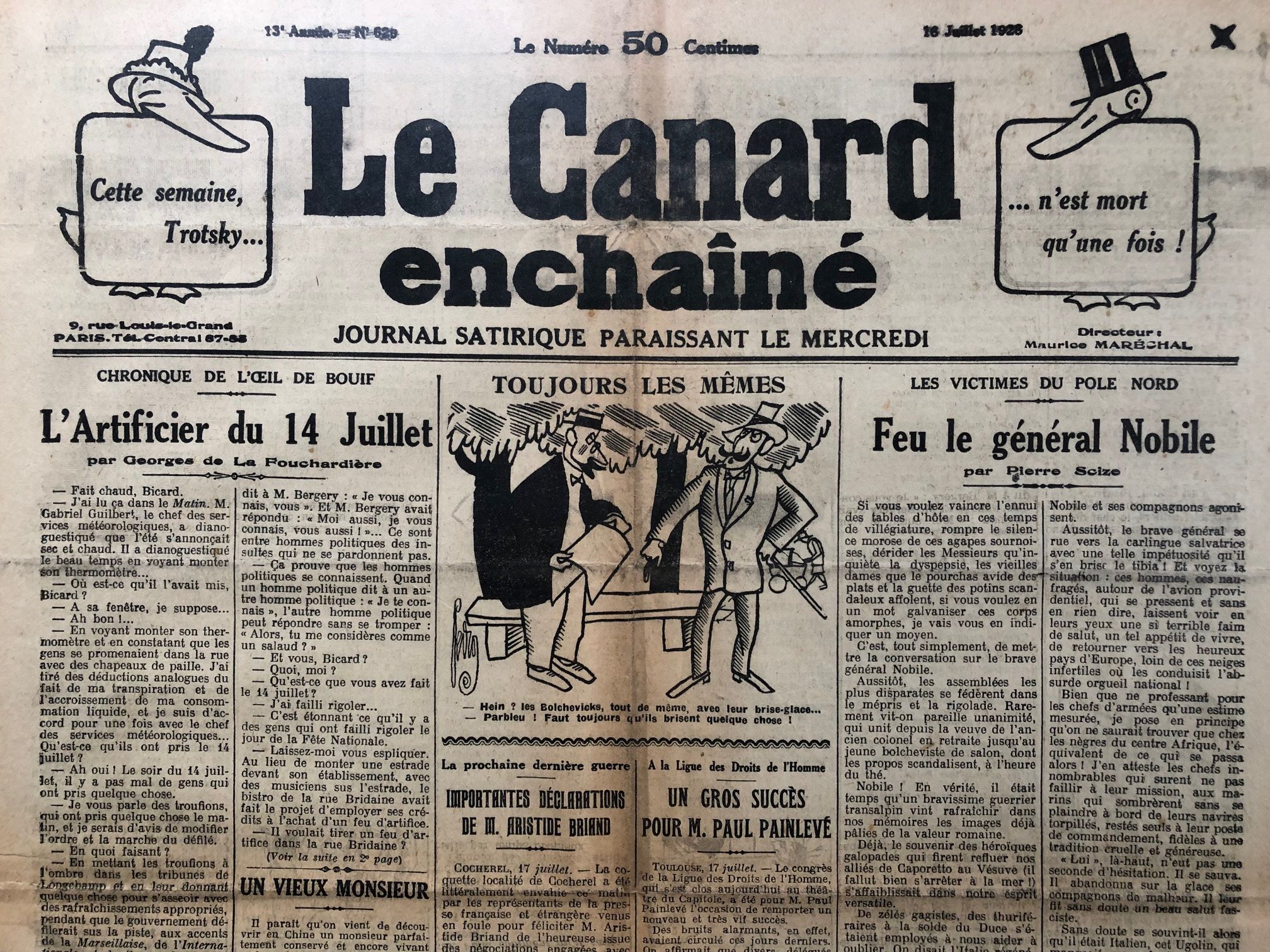 Couac ! | Acheter un Canard | Vente d'Anciens Journaux du Canard Enchaîné. Des Journaux Satiriques de Collection, Historiques & Authentiques de 1916 à 2004 ! | 629