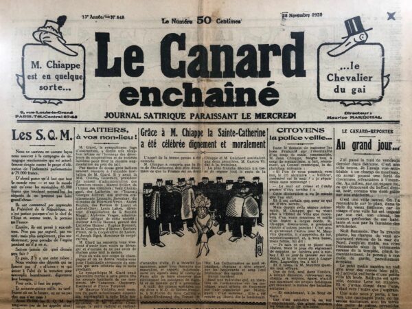 N° 648 du Canard Enchaîné -  28 Novembre 1928