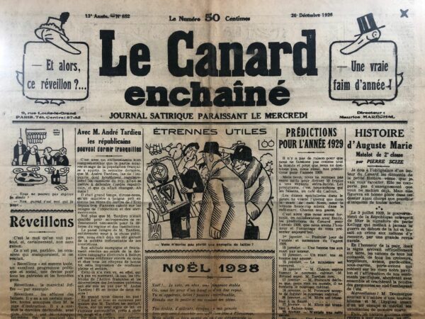 N° 652 du Canard Enchaîné -  26 Décembre 1928