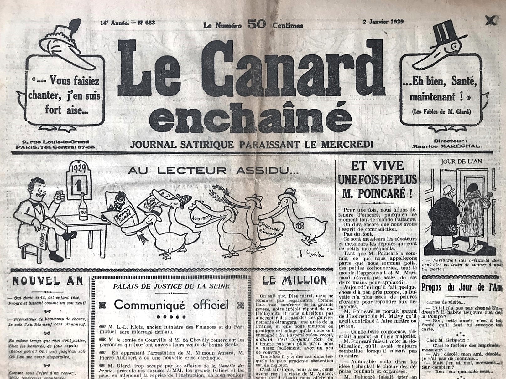 653 Couac ! | Acheter un Canard | Vente d'Anciens Journaux du Canard Enchaîné. Des Journaux Satiriques de Collection, Historiques & Authentiques de 1916 à 2005 ! | 653 1