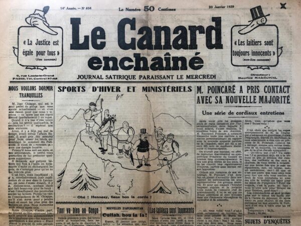 N° 656 du Canard Enchaîné -  23 Janvier 1929
