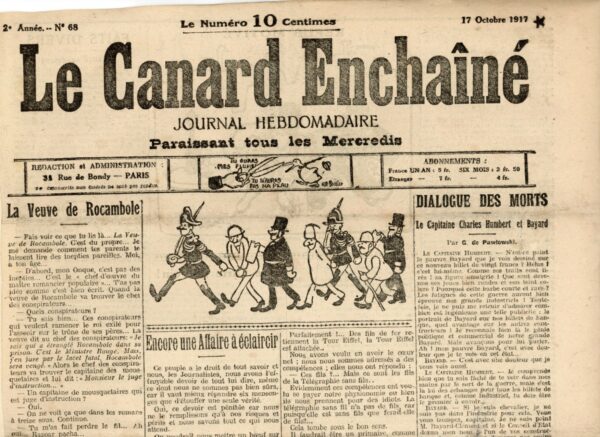 N° 68 du Canard Enchaîné -  17 Octobre 1917