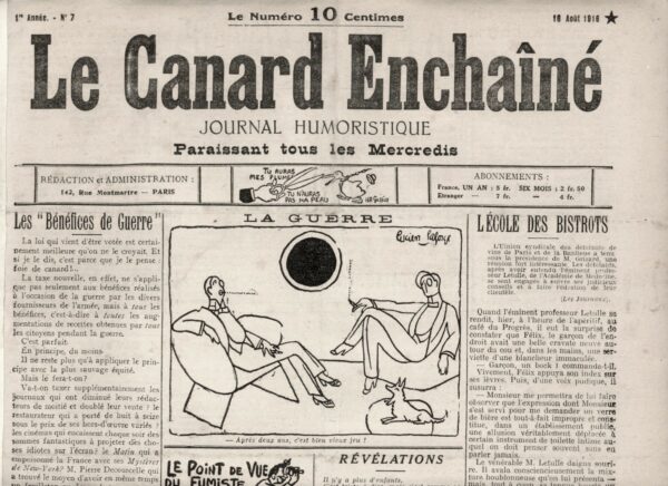 N° 7 du Canard Enchaîné -  16 Août 1916
