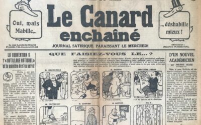 N° 700 du Canard Enchaîné –  27 Novembre 1929