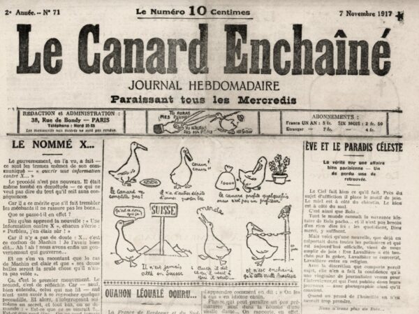 N° 71 du Canard Enchaîné -  7 Novembre 1917