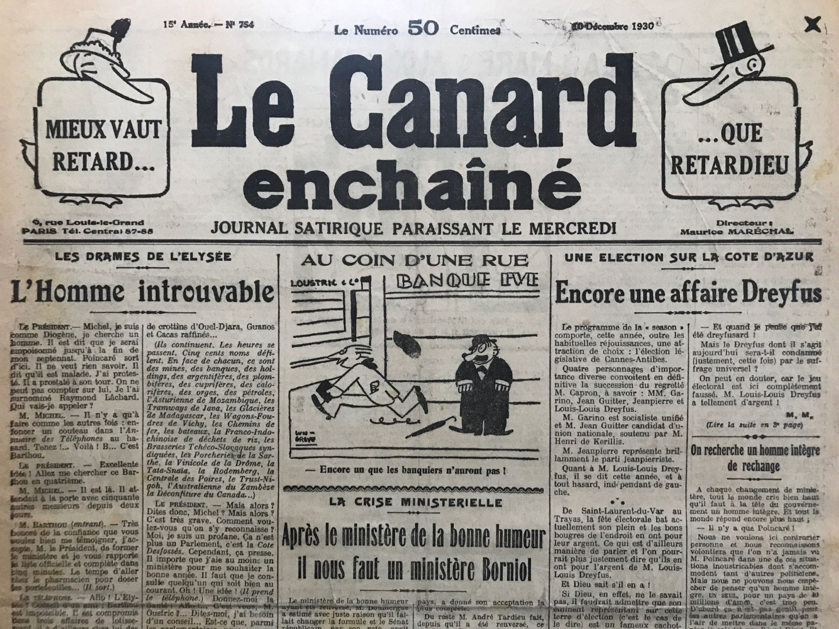 Couac ! | Acheter un Canard | Vente d'Anciens Journaux du Canard Enchaîné. Des Journaux Satiriques de Collection, Historiques & Authentiques de 1916 à 2004 ! | 754