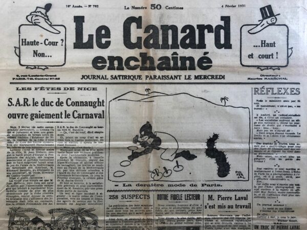 N° 762 du Canard Enchaîné -  4 Février 1931