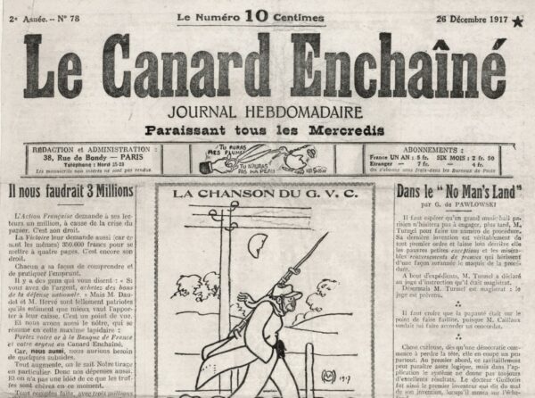 N° 78 du Canard Enchaîné -  26 Décembre 1917