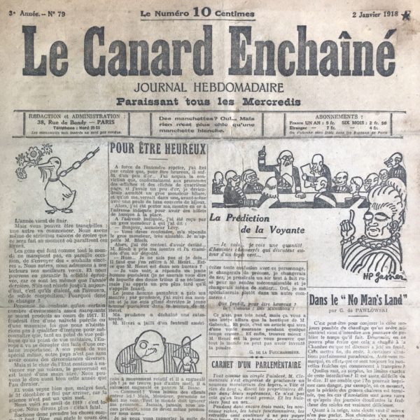 N° 79 du Canard Enchaîné -  2 Janvier 1918