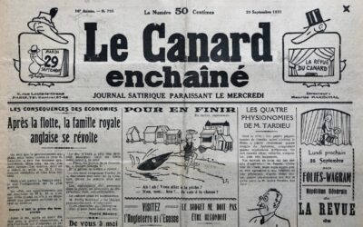 N° 795 du Canard Enchaîné –  23 Septembre 1931