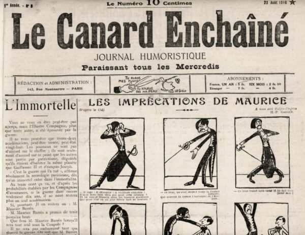 N° 8 du Canard Enchaîné -  23 Août 1916