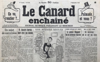 N° 845 du Canard Enchaîné –  7 Septembre 1932