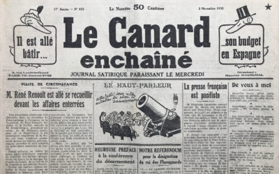N° 853 du Canard Enchaîné –  2 Novembre 1932