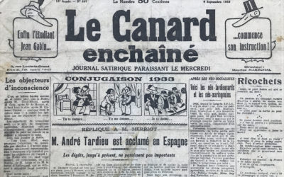 N° 897 du Canard Enchaîné –  6 Septembre 1933